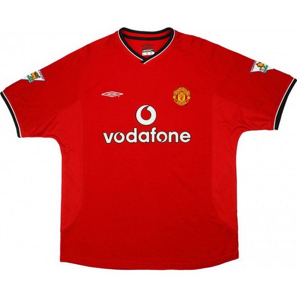 Camiseta Manchester United Replica Primera Ropa Retro 2000 2002 Rojo